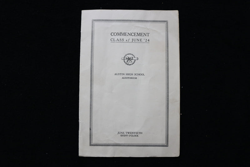 1924 AUSTIN HIGH SCHOOL CLASS NIGHT & COMMENCEMENT PROGRAMS - CHICAGO - K 1908