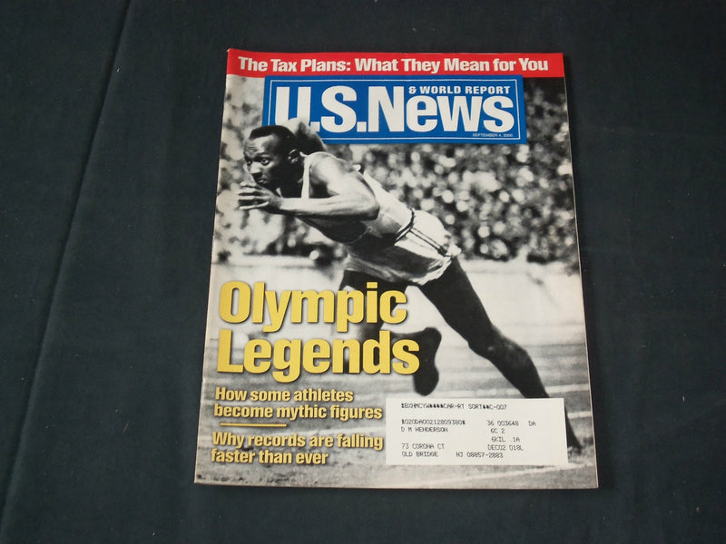 2000 SEPTEMBER 4 U.S. NEWS & WORLD REPORT MAGAZINE-JESSE OWENS- LEGENDS - B 5429