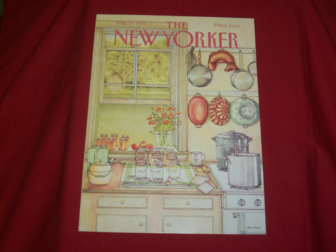 1985 AUGUST 19 NEW YORKER MAGAZINE FRONT COVER ONLY - GREAT ART FOR FRAMING