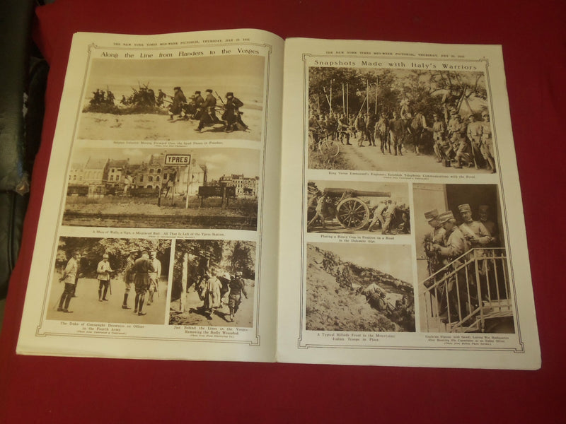 1915 JULY 29 NY TIMES PICTORIAL SECTION - RED CROSS NURSE AID HOSPITAL - NP 3964