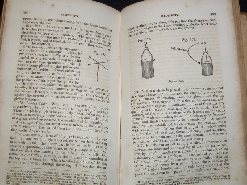 1848 A SYSTEM OF NATURAL PHILOSOPHY BOOK BY J. M. COMSTOCK, M. D - J 8117