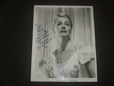 1980 JUNE HAVOC AUTOGRAPHED 8X10 PHOTOGRAPH - J 6247