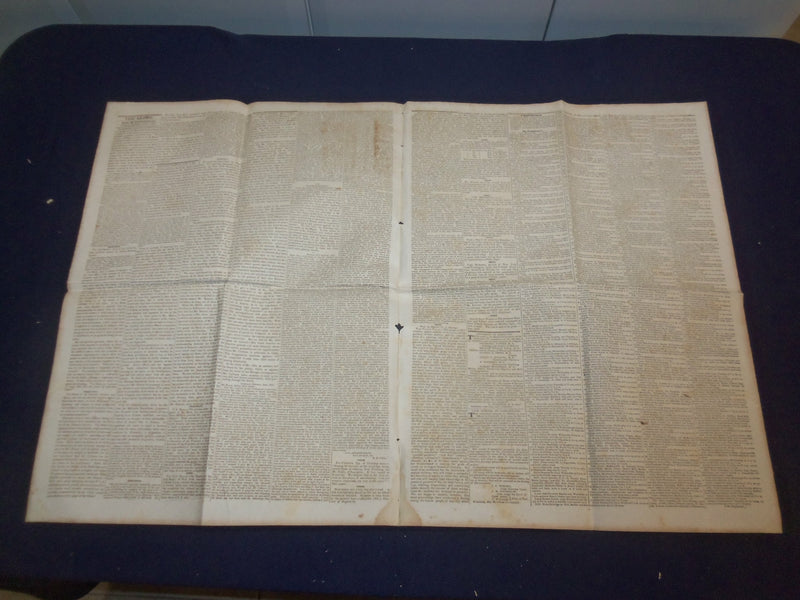 1833 SEPTEMBER 5 THE GLOBE NEWSPAPER - U.S. BANK - JACKSON - NP 5076