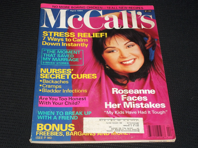 1994 APRIL MCCALL'S MAGAZINE - ROSEANNE FRONT COVER - E 508