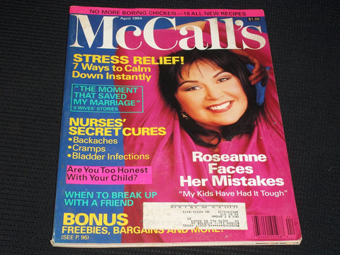 1994 APRIL MCCALL'S MAGAZINE - ROSEANNE FRONT COVER - E 508