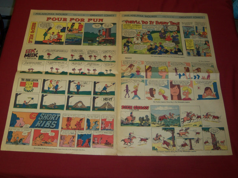 1968 JUNE 23 PHILADELPHIA INQUIRER ROTOCOMIC SECTION -TEMPTATIONS POSTER- J 4121