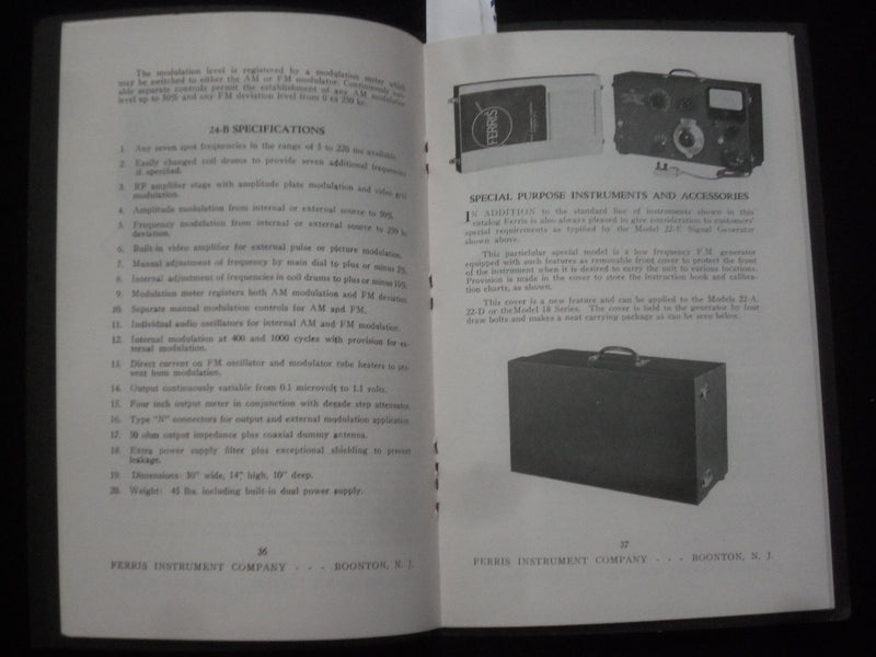 1920'S FERRIS INSTRUMENT CO. CATALOG NO. 49 SOFTCOVER BOOK - J 9830