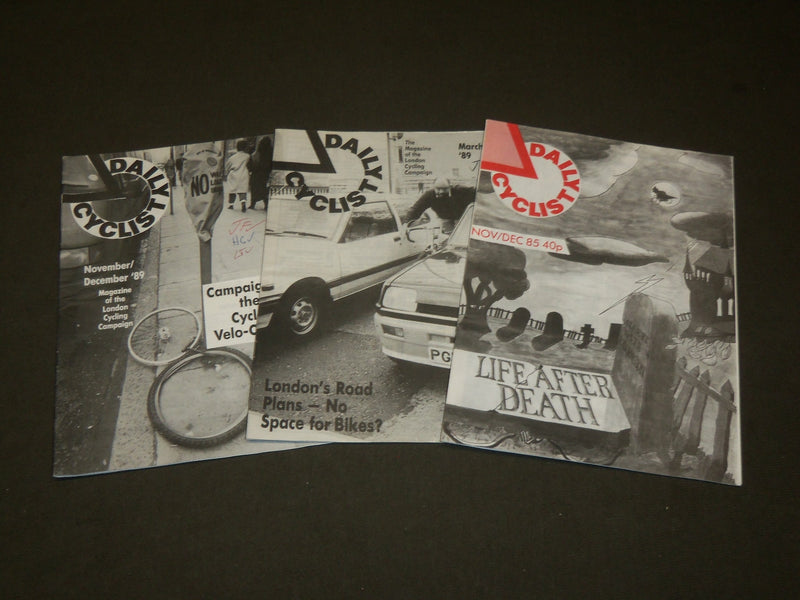 1985-1989 DAILY CYCLIST MAGAZINE LOT OF 3 ISSUES - PUBLISHED IN THE UK- O 3258