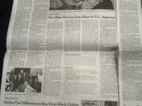 2021 FEBRUARY 25 NEW YORK TIMES - ONE-DOSE VACCINE GETS STEP CLOSER TO APPROVAL