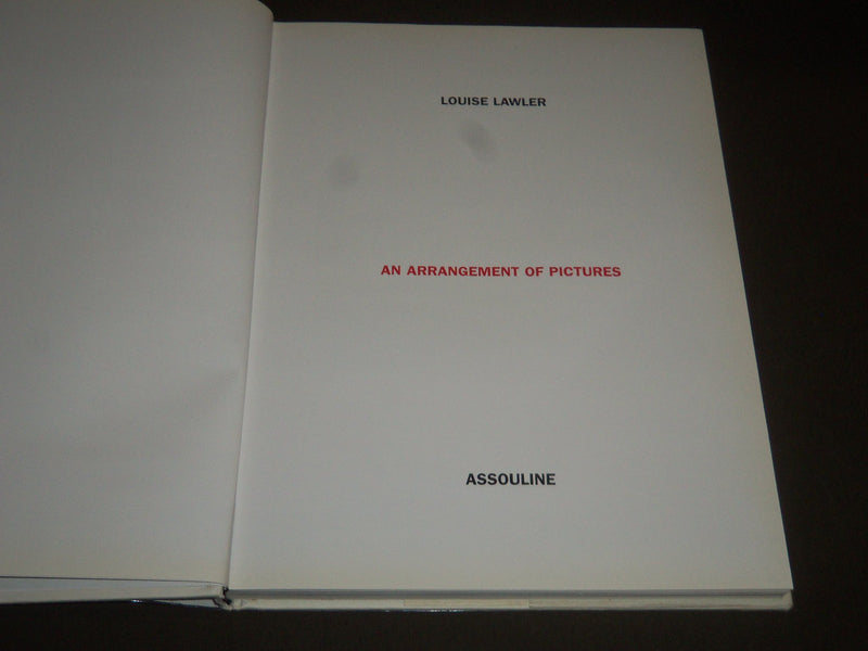 2000 LOUISE LAWLER AN ARRANGEMENT OF PICTURES HARDCOVER BOOK - I 878