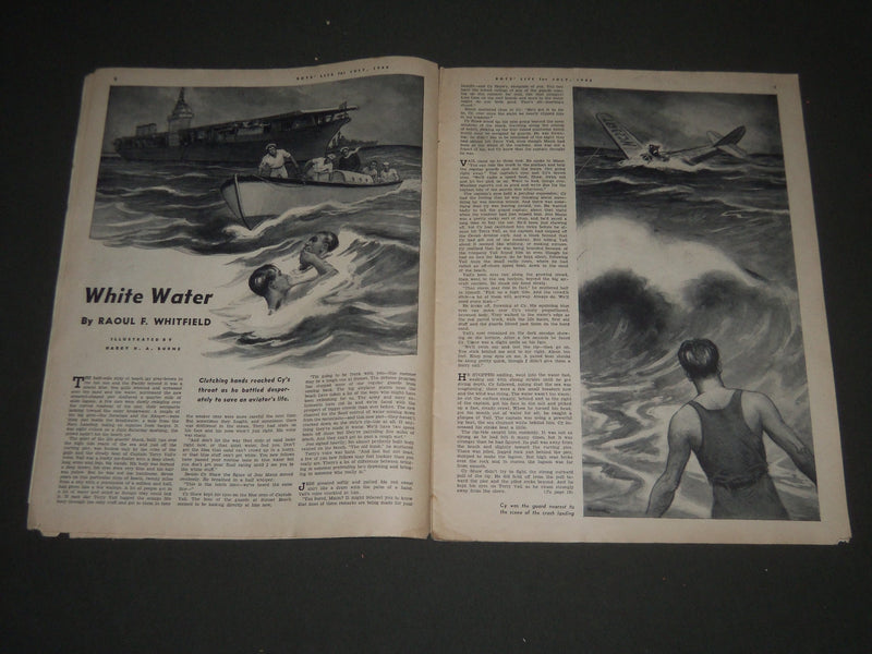1943-1944 BOY'S LIFE MAGAZINE LOT OF 3 - NICE ILLUSTRATIONS - O 2515O