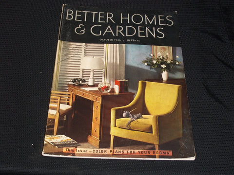 1935 OCTOBER BETTER HOMES & GARDENS MAGAZINE - BEAUTIFUL FRONT COVER - E 2693