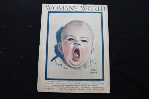 1925 NOVEMBER WOMAN'S WORLD MAGAZINE - YAWNING BABY COVER - E 10363