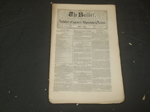 1865 JULY 1 THE BUILDER ARCHITECT MAGAZINE - ILLUSTRATIONS - ST 415U