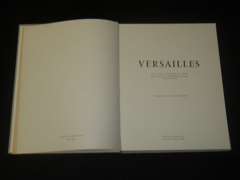 1956 VERSAILLES BOOK BY RENE PICHARD DU PAGE - EDITIONS CHANTAL - I 1815