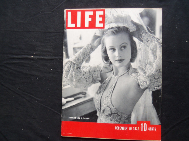 1937 DECEMBER 20 LIFE MAGAZINE - PRETTIEST GIRL IN PARADISE - L 57