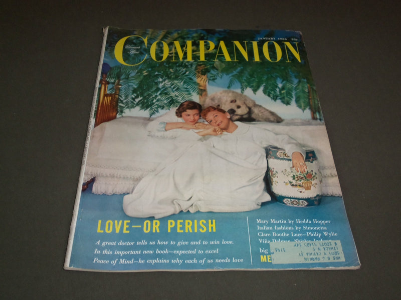 1956 JANUARY WOMAN'S HOME COMPANION MAGAZINE - GREAT COVER AND STORIES - SP 7106