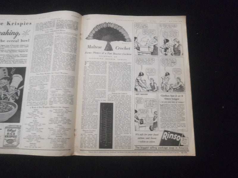 1933 AUGUST NEEDLECRAFT MAGAZINE - NICE ILLUSTRATED COVER - SP 885U