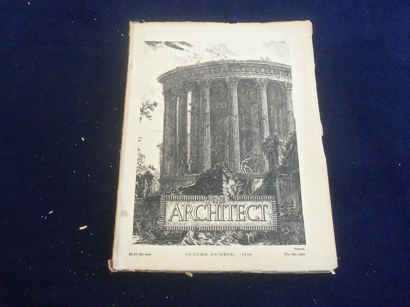 1930 SEP-OCT THE ARCHITECT MAGAZINE - NICE COVER, MANY PLATES & PHOTOS - ST 7283