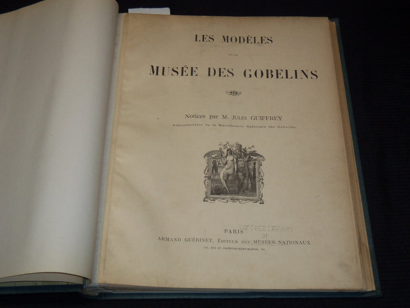 1900'S LES MODELES ET LE MUSEE DES GOBELINS VOLUMES 1-5 BY JULES GUIFFREY - #3
