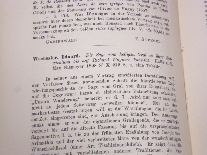 1898-1900 ZEITSCHRIFT FUR FRANZOSISCHE SPRACHE GERMAN MAGAZINE LOT OF 6 - O 2853