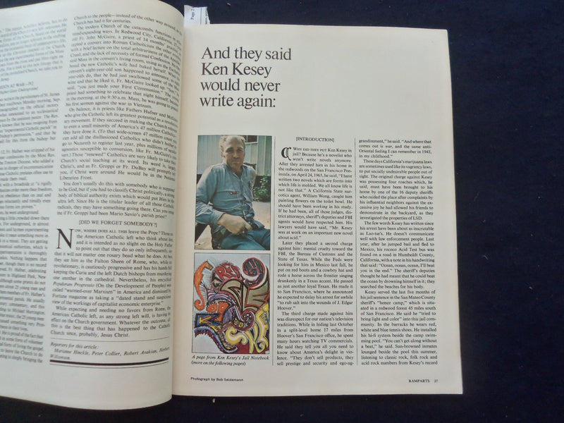 1967 NOVEMBER RAMPARTS MAGAZINE - LEFT WING CATHOLICS COVER - SP 5540X