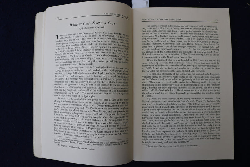 1938 MAY NEW HAVEN COUNTY BAR ASSOCIATION BULLETIN SOFTCOVER BOOK - K 964