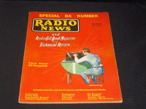1933 MARCH RADIO NEWS MAGAZINE - DX RECEPTION FRONT COVER - E 5172