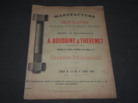 1891 A. BOUDOINT & THEVENET BOULONS RIVETS VIS FRENCH CATALOGUE - FR 510