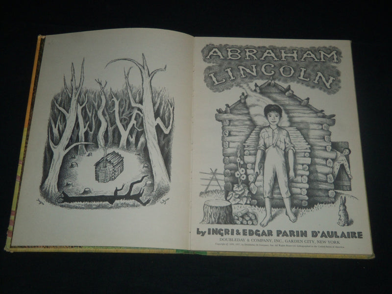 1957 ABRAHAM LINCOLN BOOK BY INGRI & EDGAR PARIN D'AULAIRE - R 275G