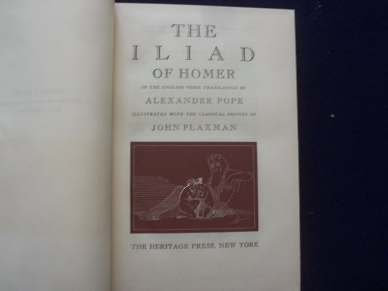 1943 THE ILIAD OF HOMER HARDCOVER BOOK - HERITAGE PRESS - SLIPCASE - KD 9343