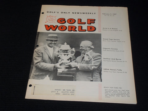 1967 FEBRUARY 3 GOLF WORLD MAGAZINE - SAM SNEAD FRONT COVER - E 7211