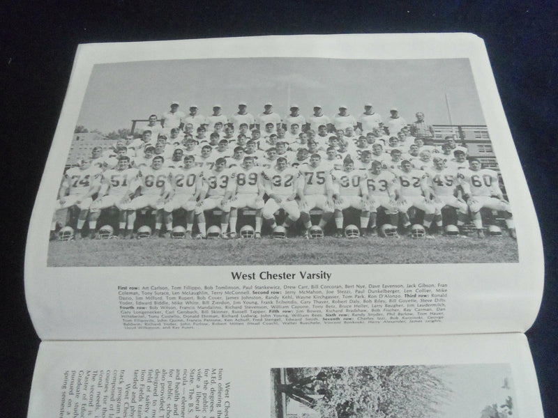 1968 NOV 23 FOOTBALL PROGRAM - VILLANOVA UNIV VS WEST CHESTER UNIV - SP 1215D