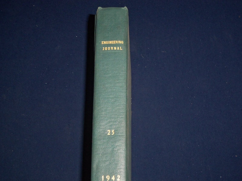 1942 THE ENGINEERING JOURNAL BOUND VOLUME NO. 25 - NICE ADS + COVERS - KD 1405