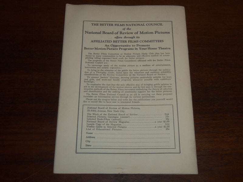 1932 JUNE NATIONAL BOARD OF REVIEW MAGAZINE - GRETA GARBO COVER - K 1141
