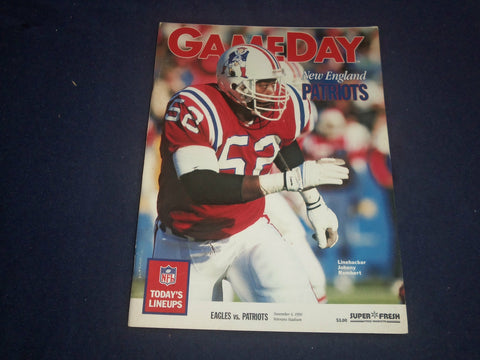 1990 NOV 4 GAMEDAY MAGAZINE - N.E. PATRIOTS AT PHILADELPHIA EAGLES - ST 5152Y