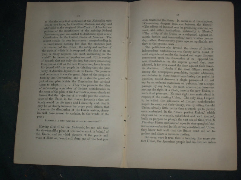 1861 BOWDOIN COLLEGE ALUMNI ASSOCIATE ADDRESS - J 4666