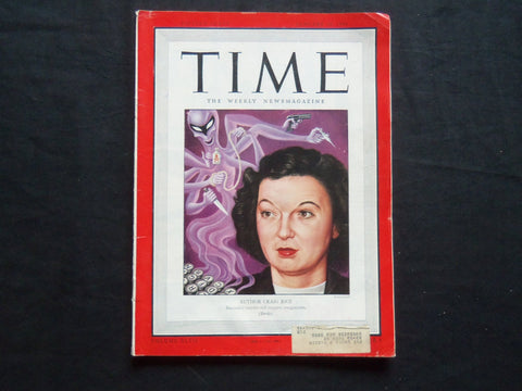 1946 JANUARY 28 TIME MAGAZINE - AUTHOR CRAIG RICE - T 1005
