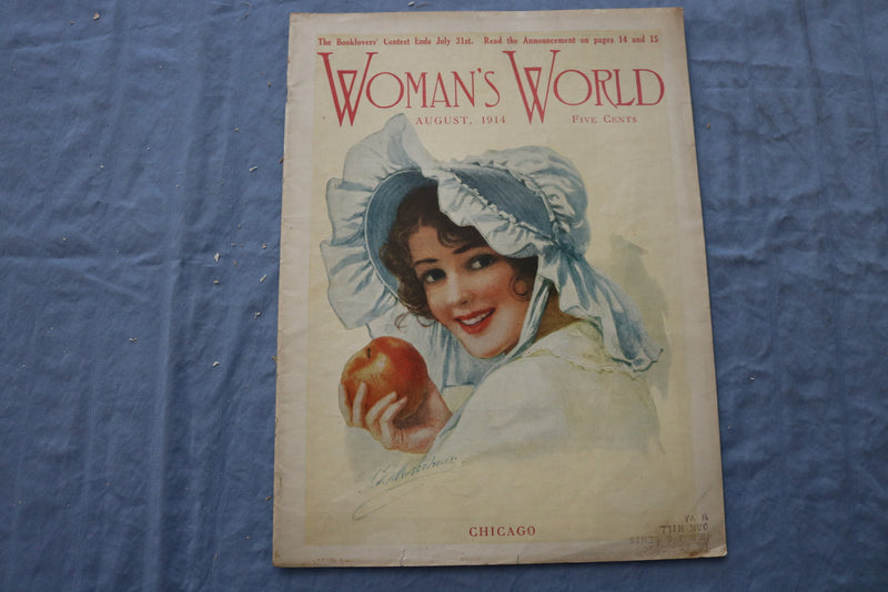 1914 AUGUST WOMAN'S WORLD MAGAZINE - ILLUSTRATIONS/STORIES/ADS - SP 4783L
