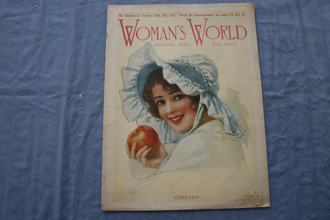 1914 AUGUST WOMAN'S WORLD MAGAZINE - ILLUSTRATIONS/STORIES/ADS - SP 4783L