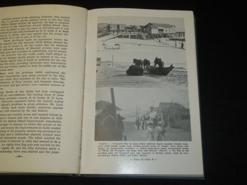 1957 FIFTY GOLDEN YEARS STORY OF NEWPORT BEACH INSCRIBED BY SAM MEYER - JC 19