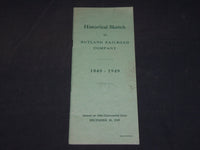 1949 RUTLAND RAILROAD COMPANY HISTORICAL SKETCH BOOK - SECOND EDITION - J 5956