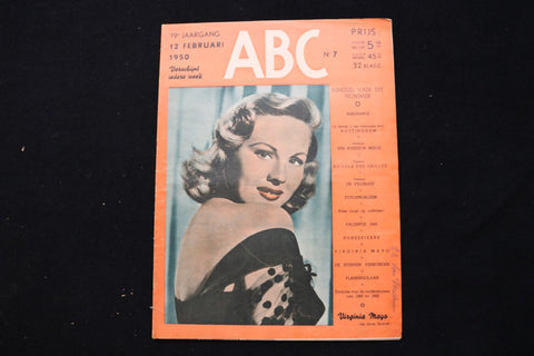 1950 FEBRUARY 12 ABC MAGAZINE - VIRGINIA MAYO COVER - E 25260