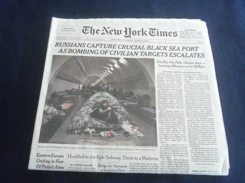 2022 MARCH 3 NEW YORK TIMES - RUSSIANS CAPTURE CRUCIAL BLACK SEA PORT