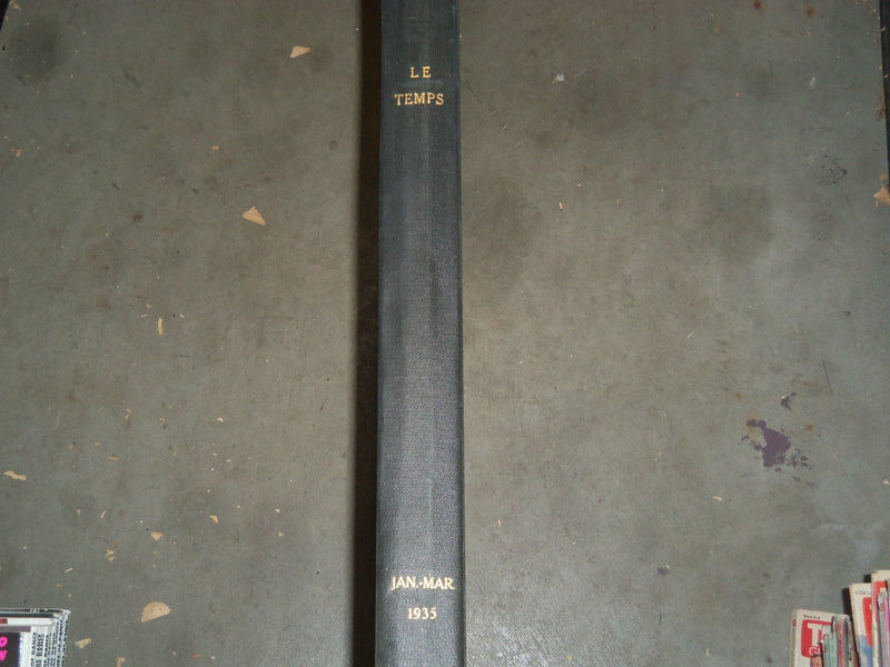 1935 JANUARY-MARCH LE TEMPS FRENCH NEWSPAPER BOUND VOLUME - VB 2