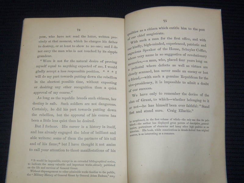 1868 ADDRESS OF JOHN LOTHROP MOTLEY BULLETIN - BOSTON - K 26736