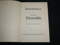 1970 IMMORTALIA VOLUME ONE - LIMERICKS SOFTCOVER BOOK BY HAROLD HART - KD 7007