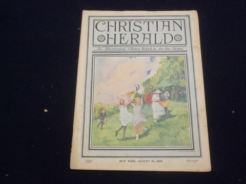 1920 AUGUST 28 CHRISTIAN HERALD MAGAZINE - NICE ILLUSTRATED COVER - ST 6593