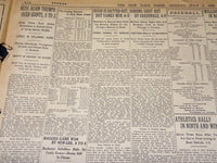 1923 JULY 9 NEW YORK TIMES NEWSPAPER- ROCKEFELLER 84 SINGS ON BIRTHDAY - NT 7742