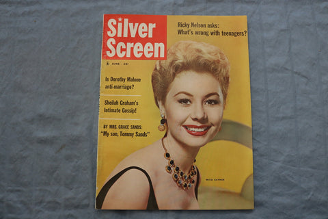 1958 JUNE SILVER SCREEN MAGAZINE - MITZI GAYNOR COVER - ST 1008G